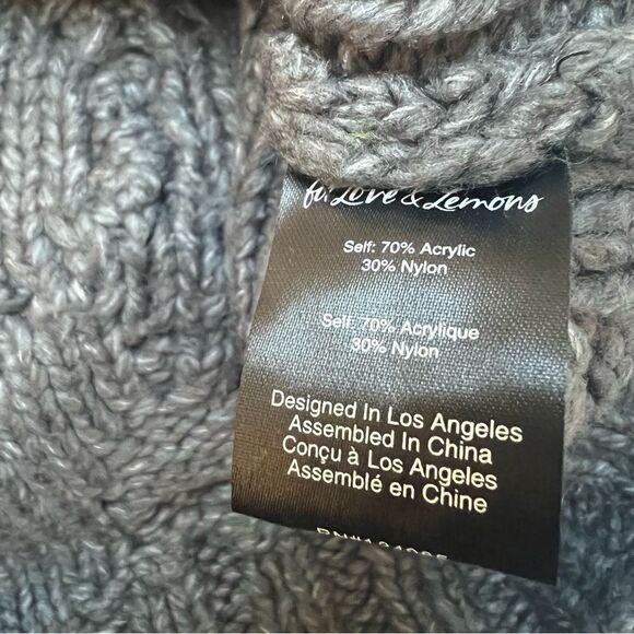 For Love and Lemons Andie Cut-Out Sweater in Grey Medium NEW MSRP $282 - Picture 10 of 10